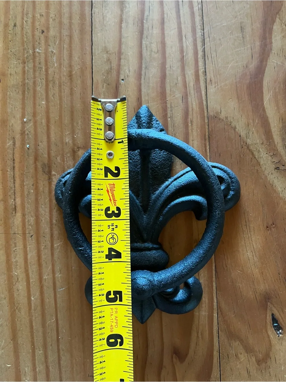 Black Cast Iron Door Knocker Fleur-de-Lis